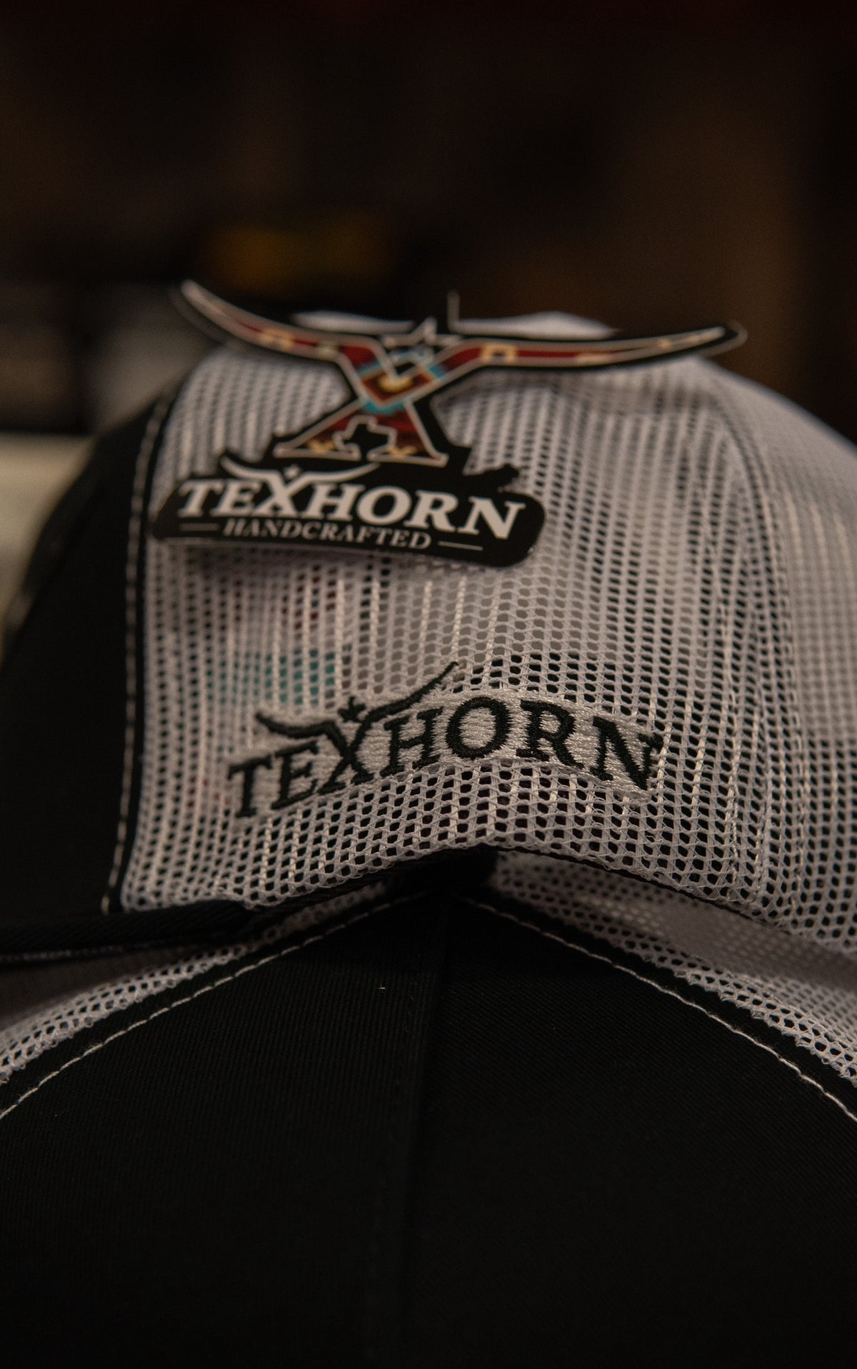 Tex Horn Snapback Cap Black Serape