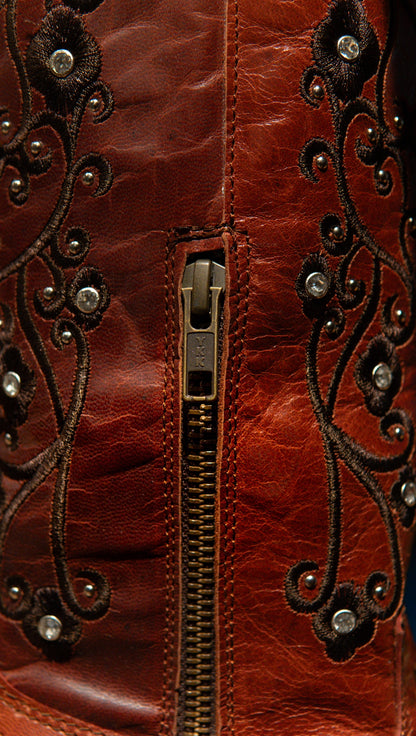 Athiri Ladies Montana Cognac Snip Toe Boots