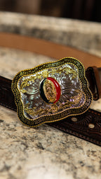 Virgin Mary Doble Rounded Square Western Buckle