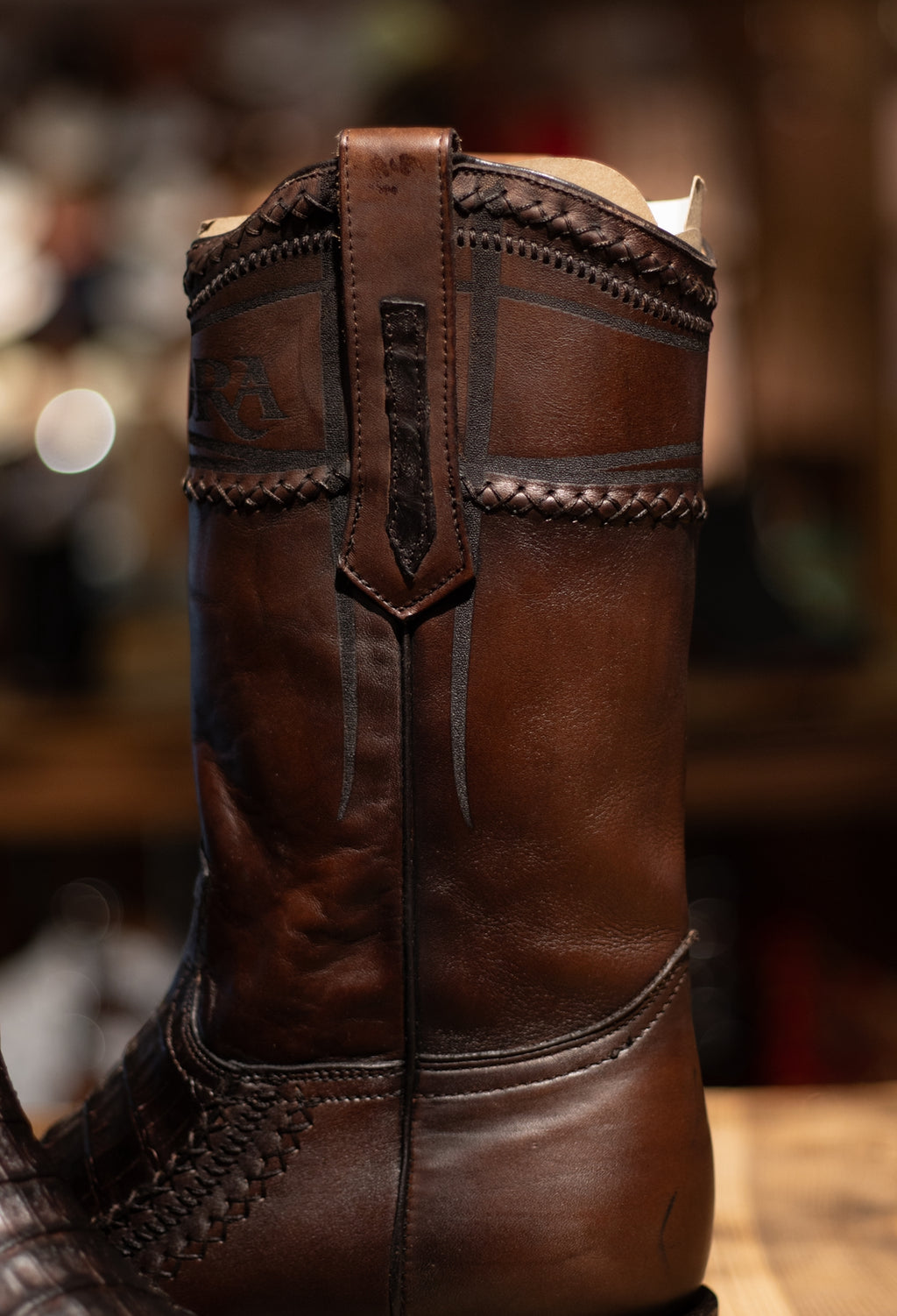 Cuadra - Caiman Belly Paris Cafe Narrow Square Toe 1B1AFC