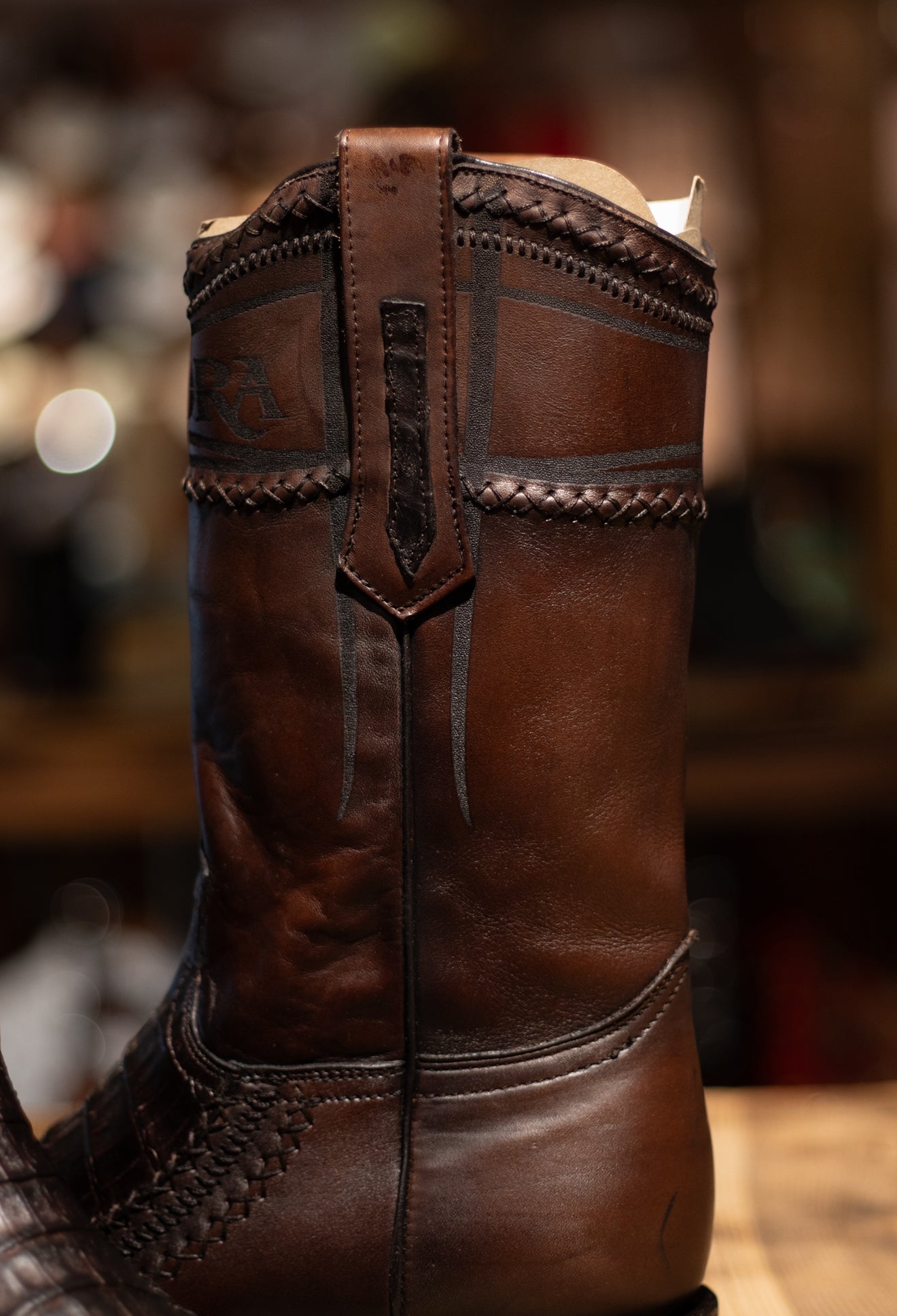 Cuadra - Caiman Belly Paris Cafe Narrow Square Toe 1B1AFC