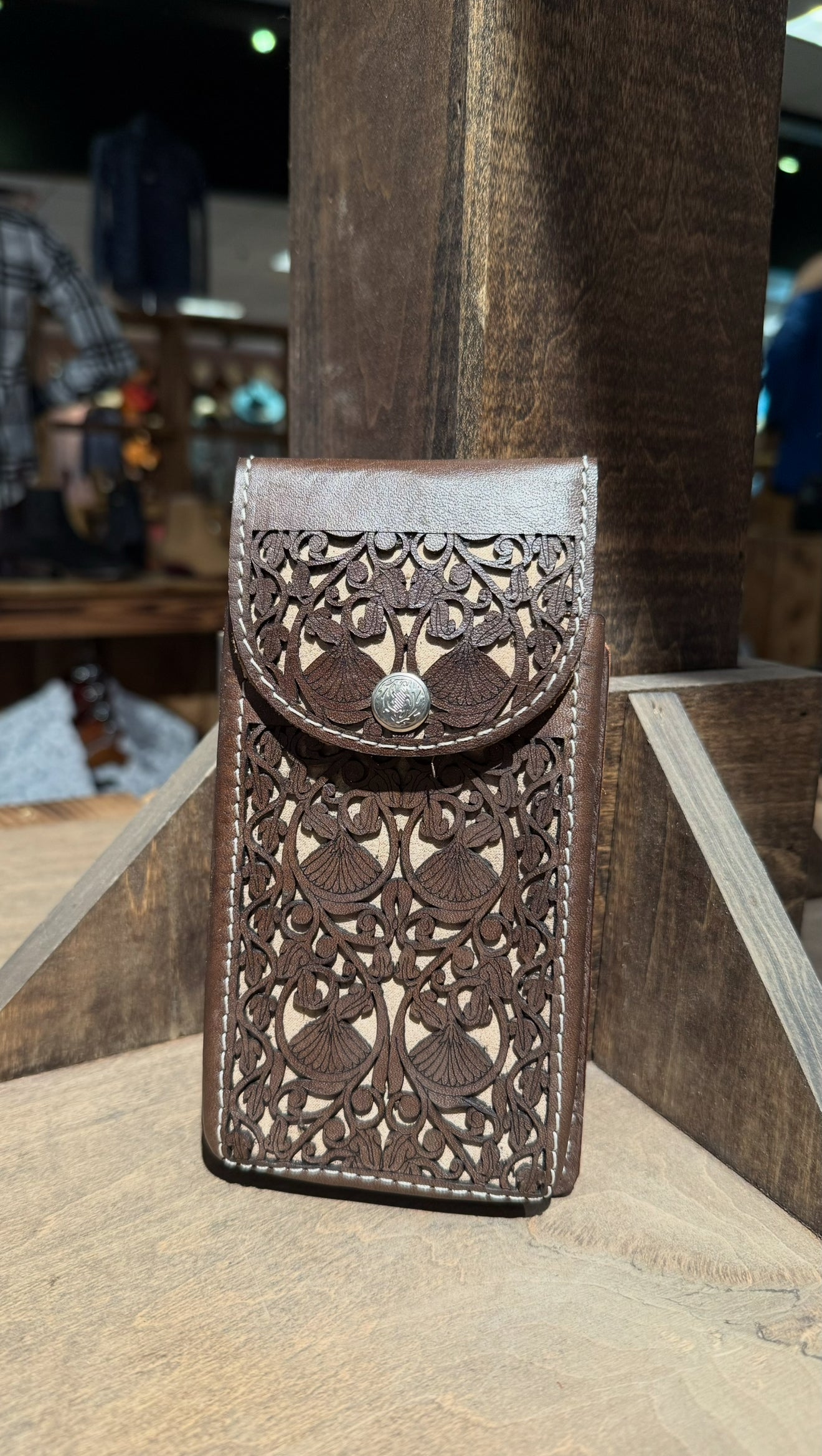 Hand Tool Brown Phone Carrier