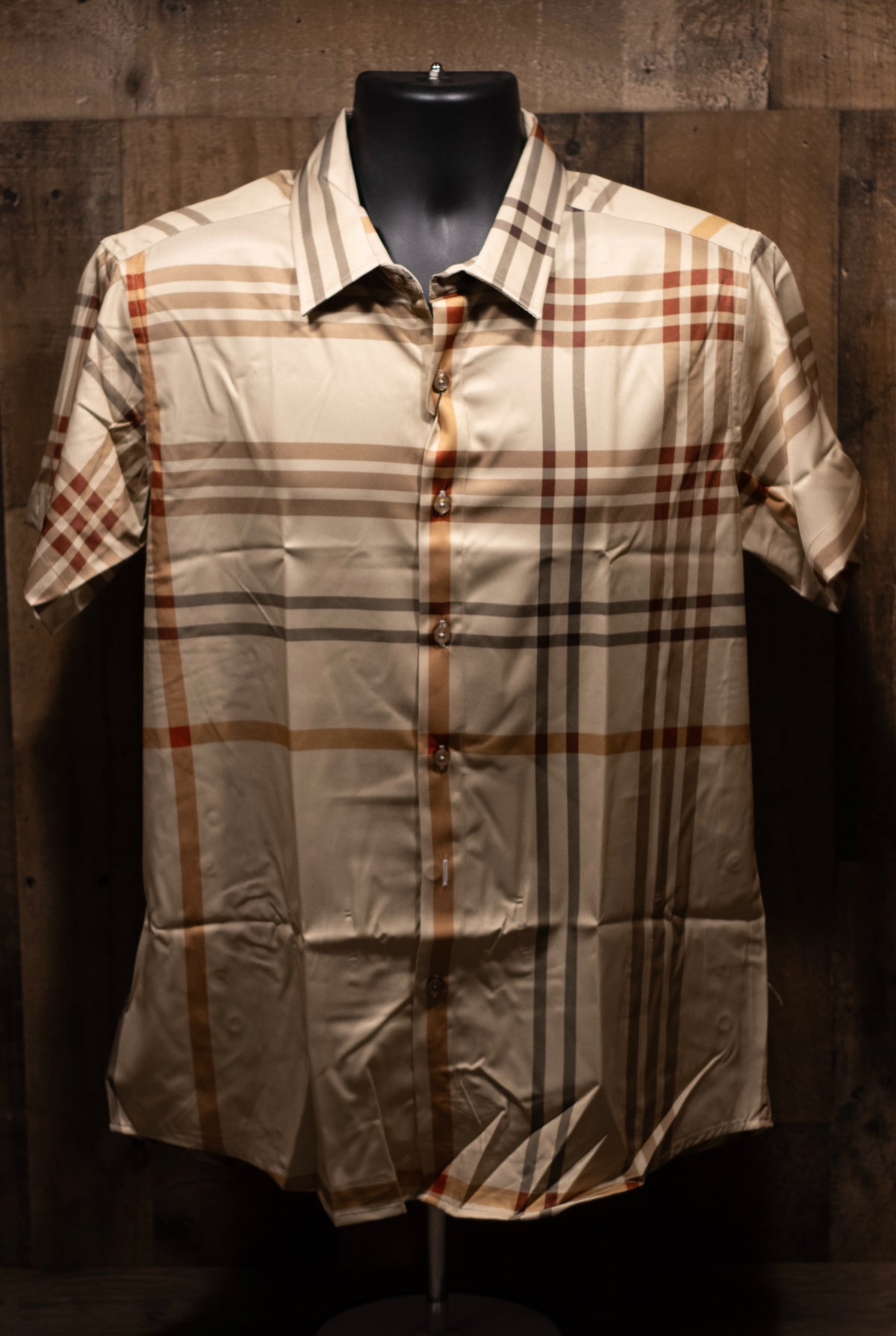 Men’s Moderno Short Sleeve Button Up “Toffee”