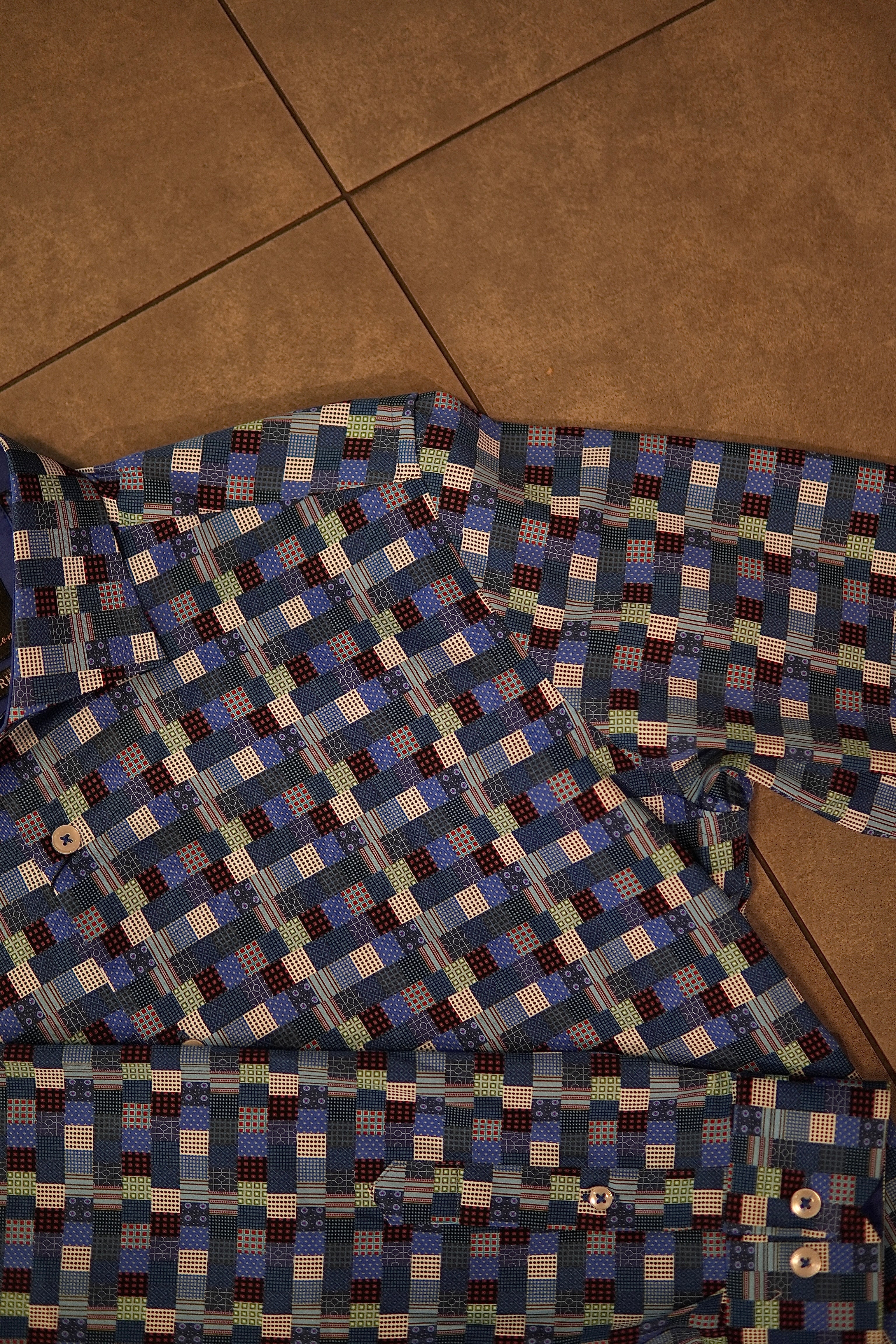 Men’s Printed Long Sleeve Button Up - Lablue Lab