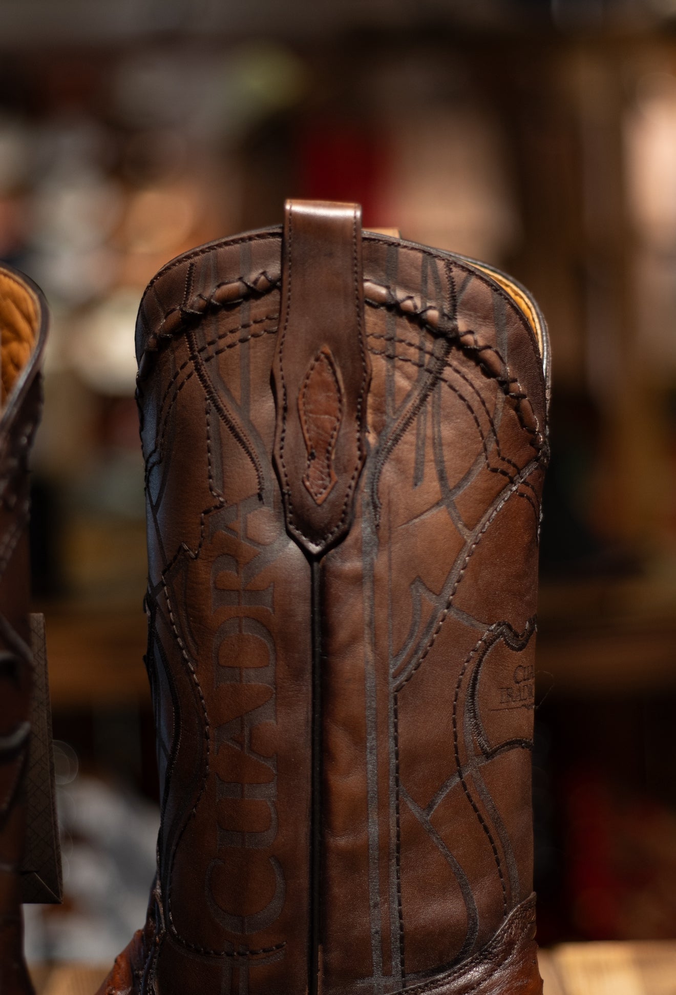 CUADRA-Avestruz Moroni Castańo Square Toe 3Z1OA1