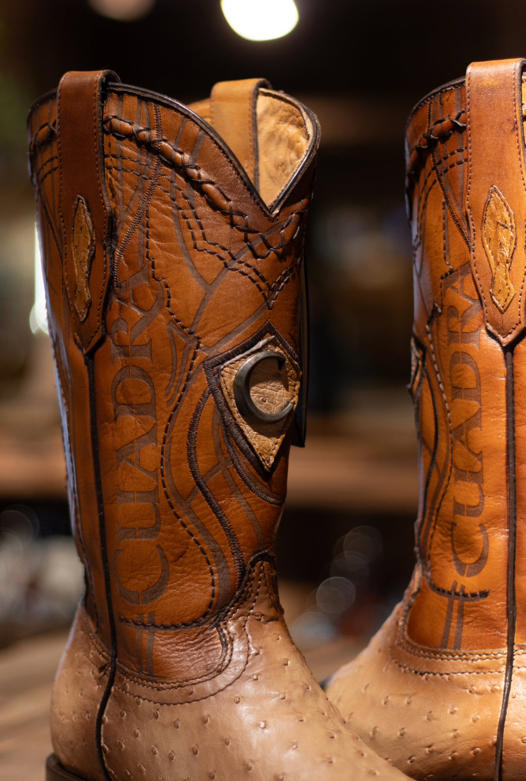 Cuadra- Panza De Avestruz Flame Orix Square Toe 3Z01AB