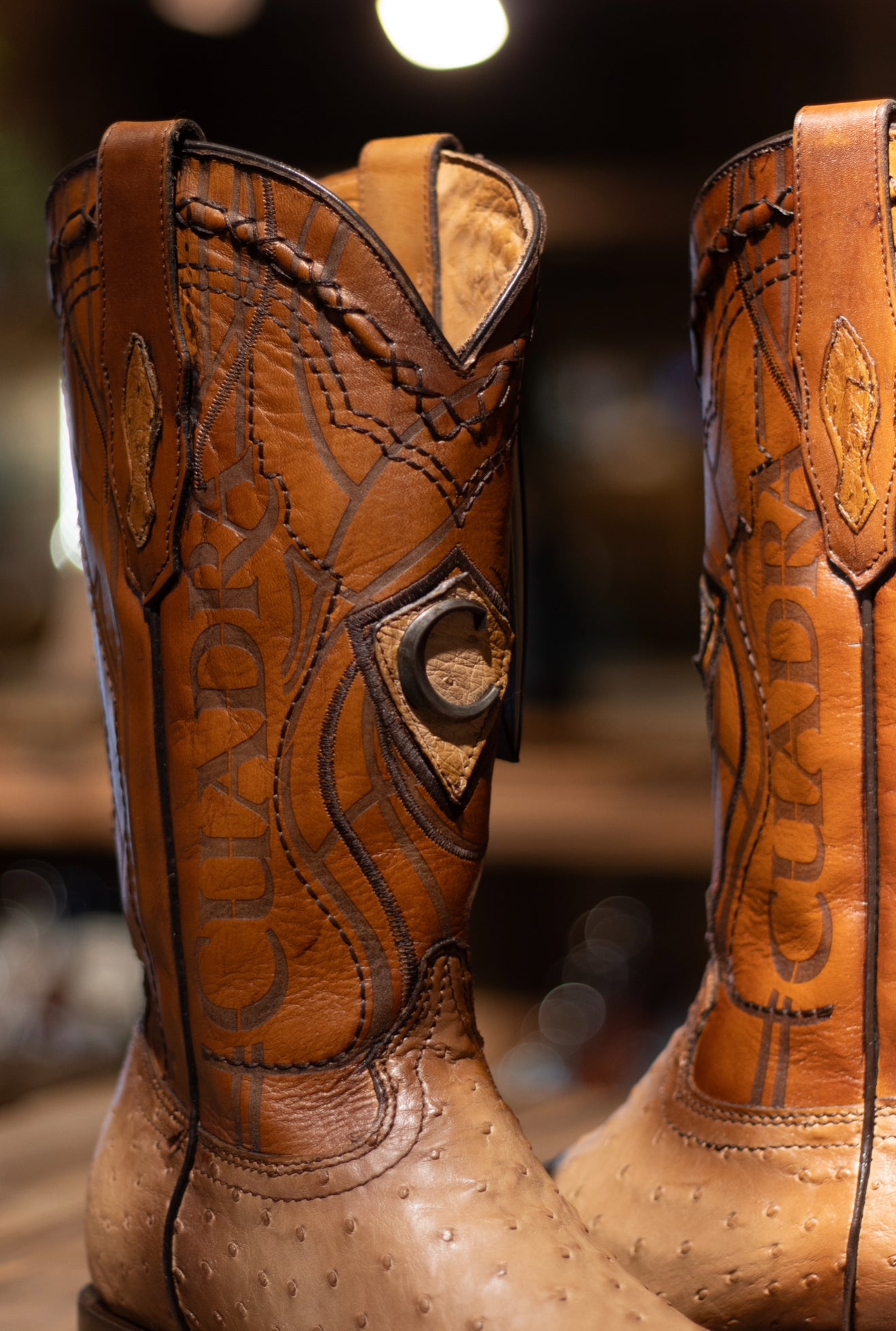 Cuadra- Panza De Avestruz Flame Orix Square Toe 3Z01AB