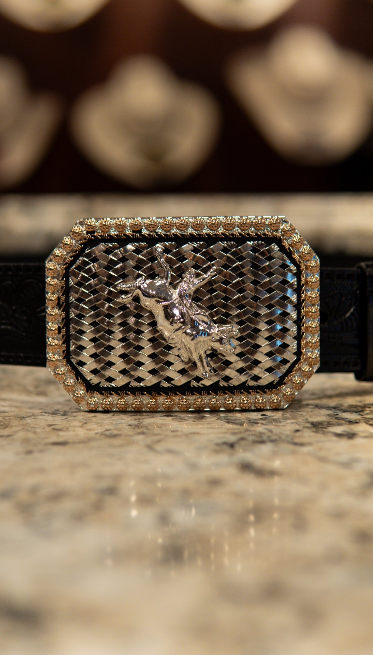 Bull Rider Billet Square Western Buckle