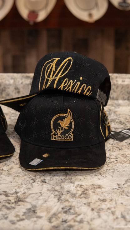 Bigg Boss Snapback Cap Viva México Gold Black