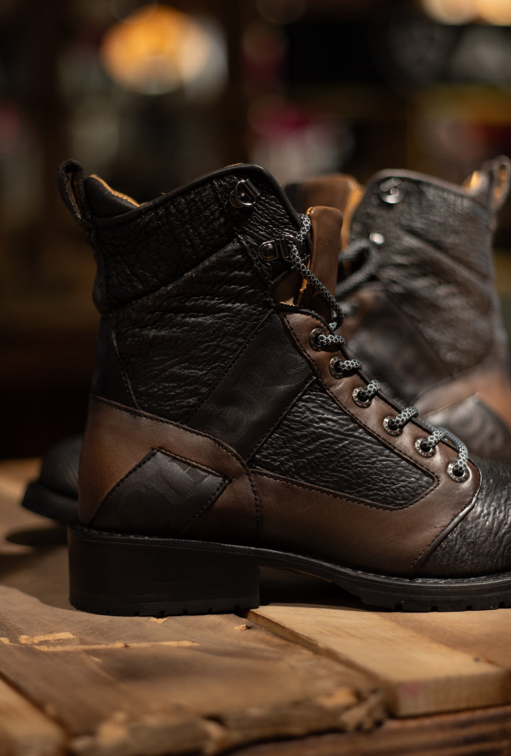 Cuadra - Tiburon Fusion Negro Round Toe Lace Up 3V05TI