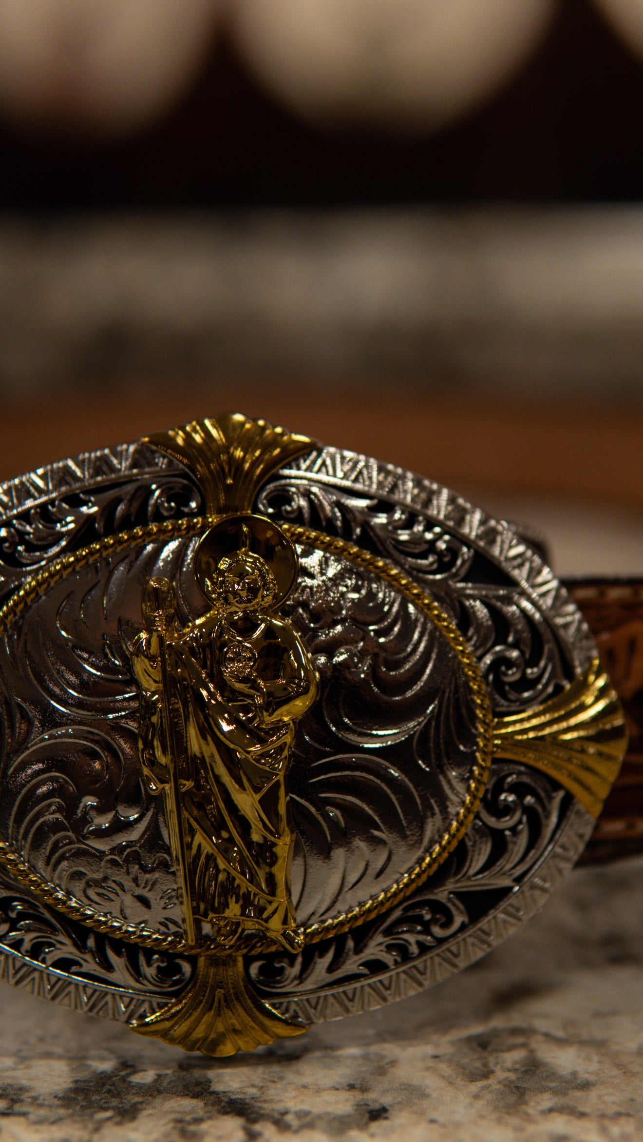 San Judas Emperor Sphere Western Buckle