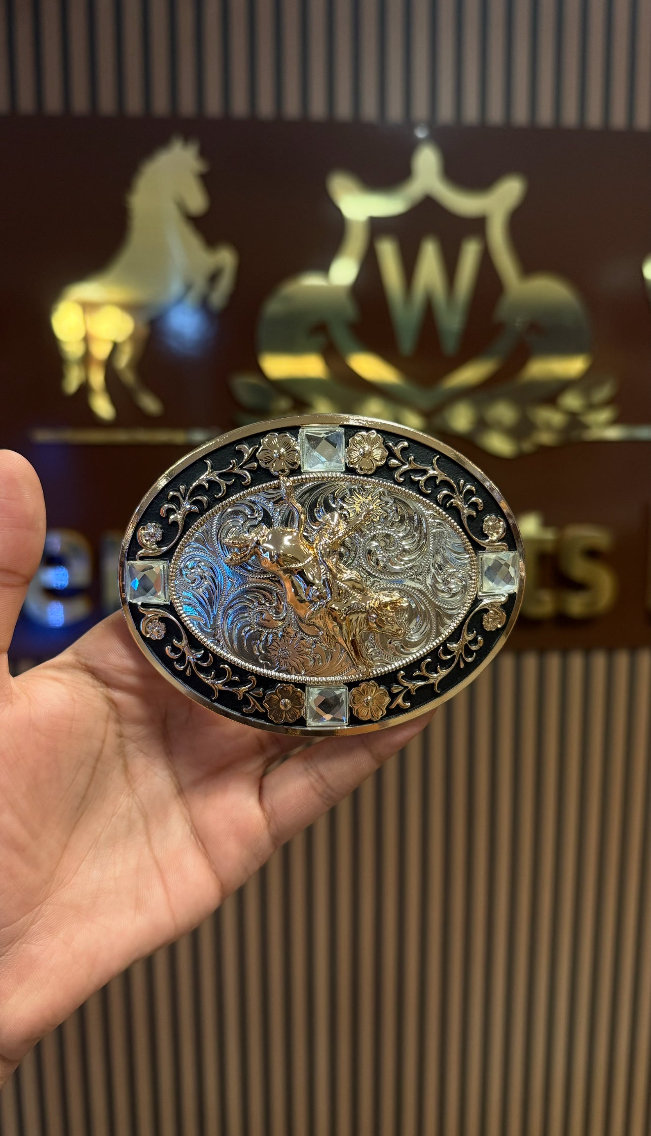 Bull Frenzy Round Buckle