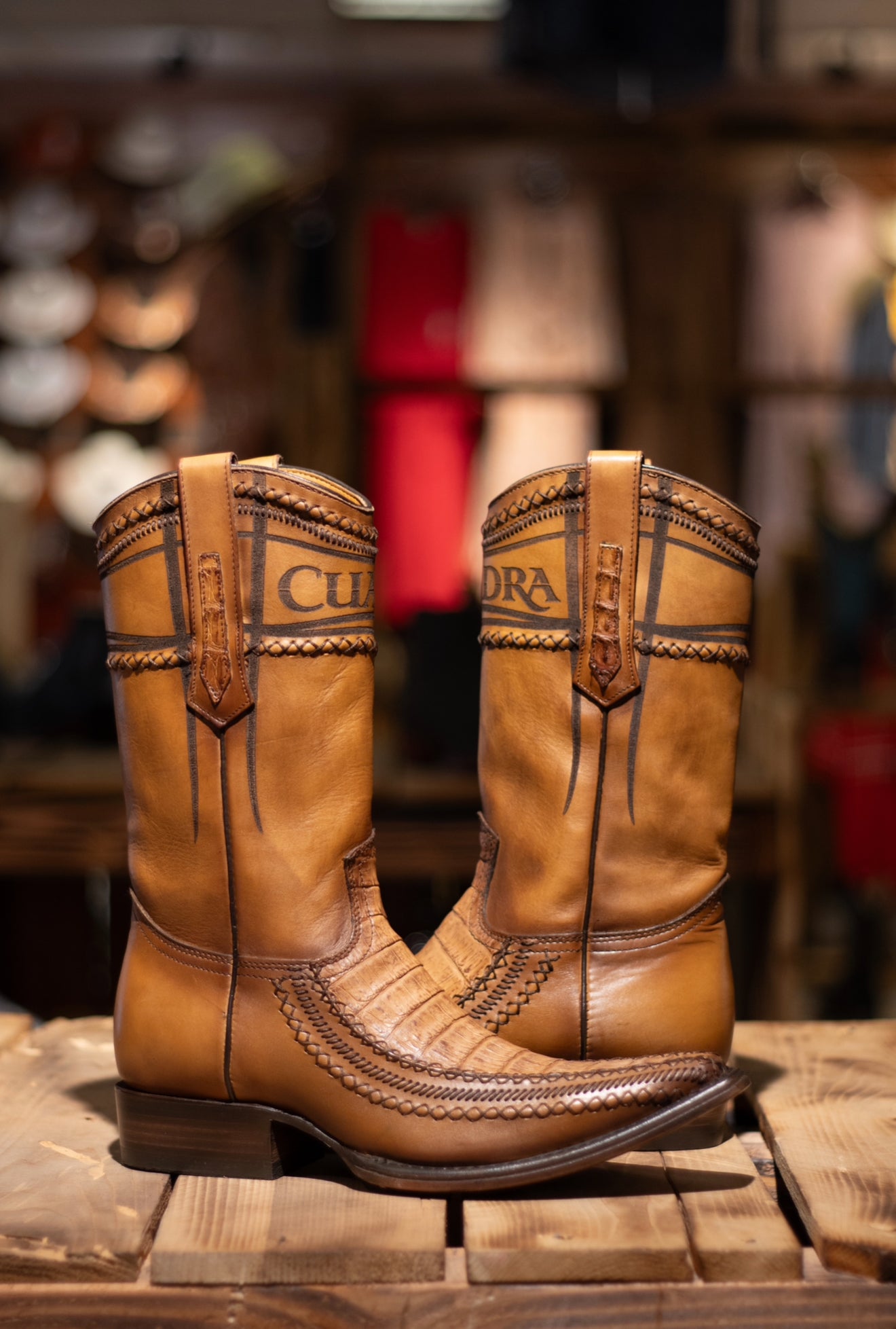 Cuadra - Caiman Belly Biza Arena Narrow Square Toe 1B1AFC