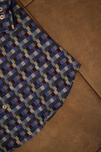 Men’s Printed Long Sleeve Button Up - Lablue Lab