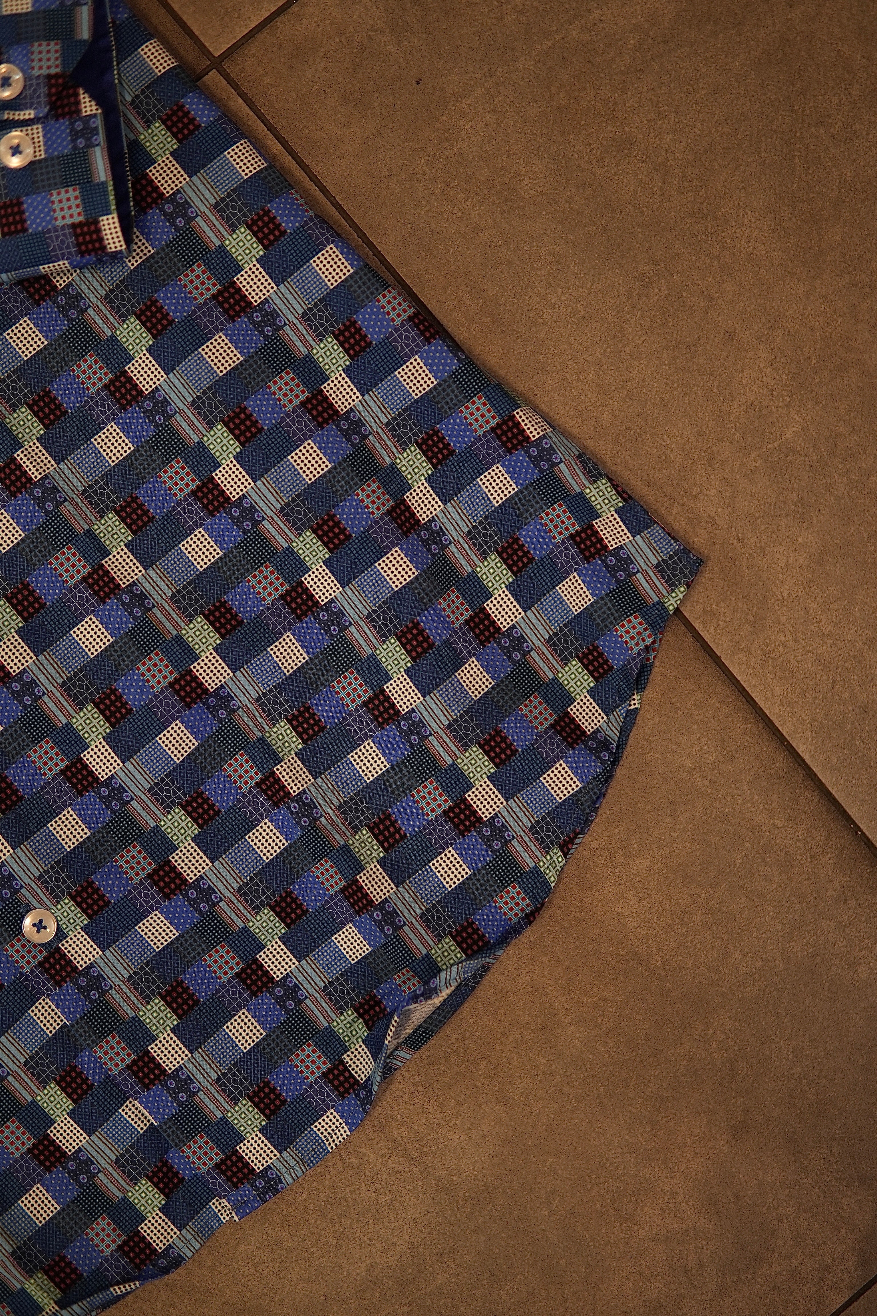 Men’s Printed Long Sleeve Button Up - Lablue Lab