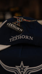 Tex Horn Snapback Cap White Tex Navy