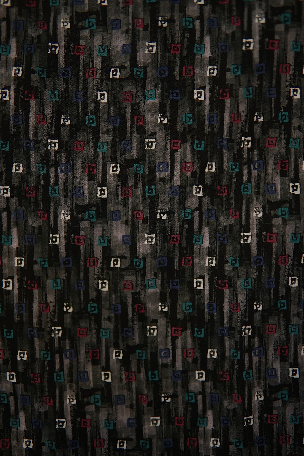 Men’s Printed Long Sleeve Button Up - Charcoals Paint