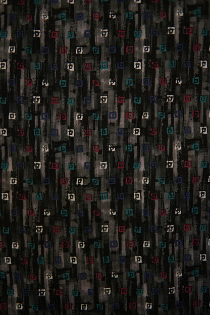 Men’s Printed Long Sleeve Button Up - Charcoals Paint
