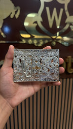 Kneeling Horse Rose Gold Aztec Western Belt Buckle