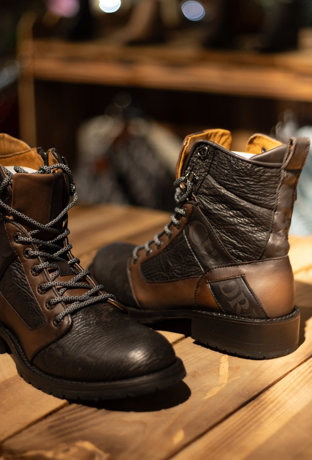 Cuadra - Tiburon Fusion Negro Round Toe Lace Up 3V05TI