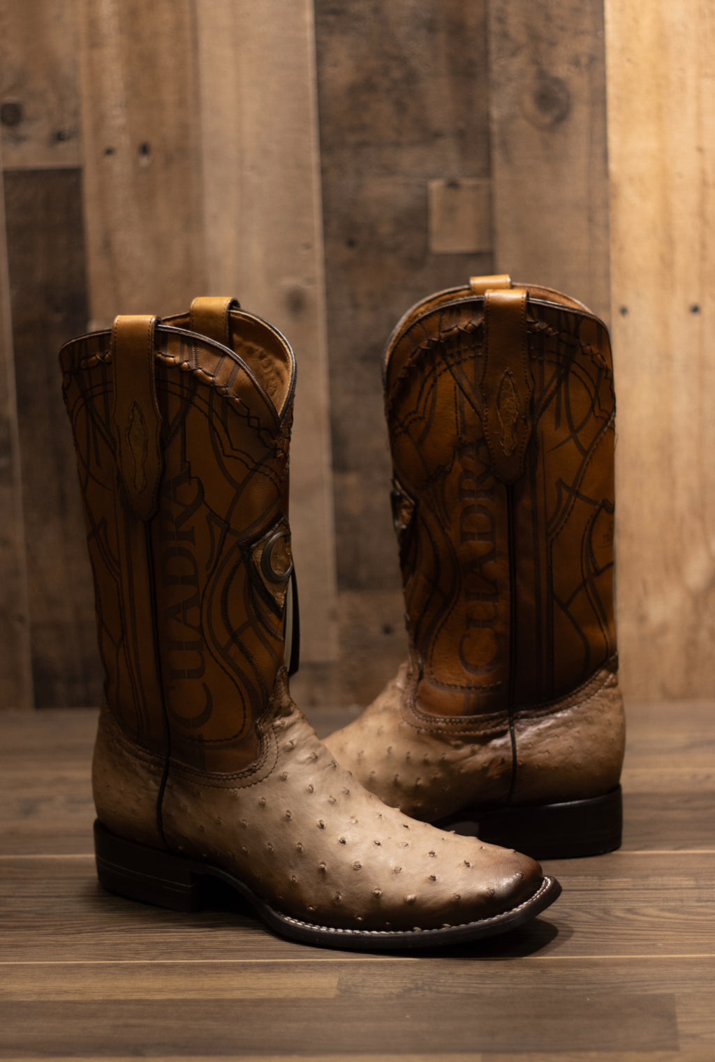 Cuadra - Avestruz Flame Orix Square Toe Boots