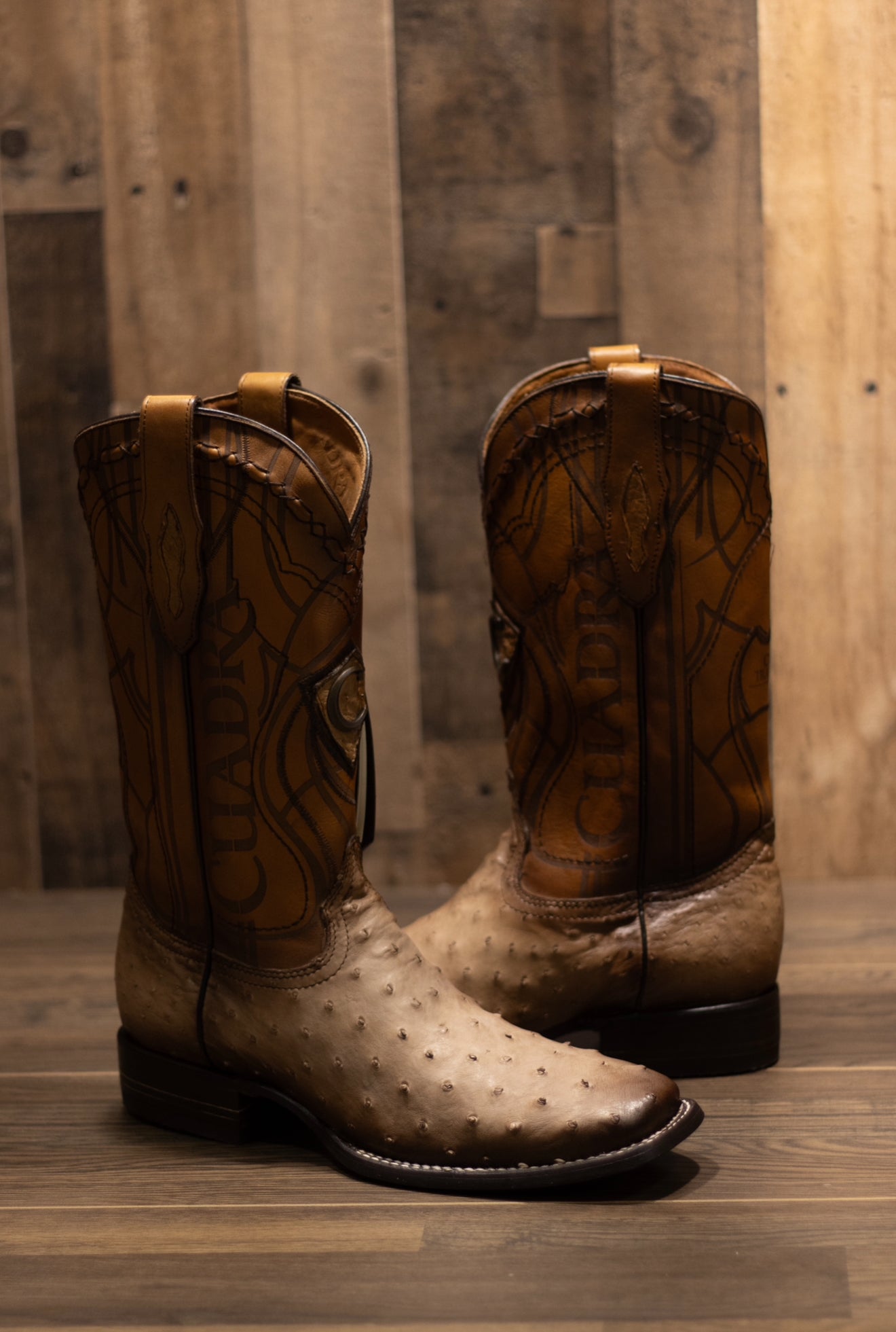 Cuadra - Avestruz Flame Orix Square Toe Boots