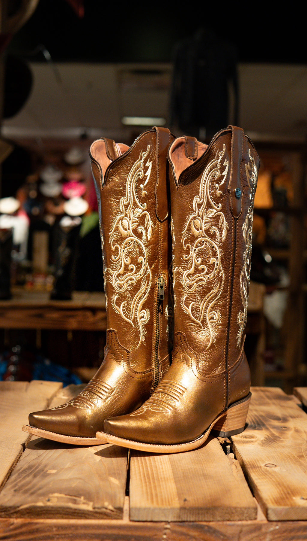 Athiri Ladies Liga Bronce Snip Toe Boots
