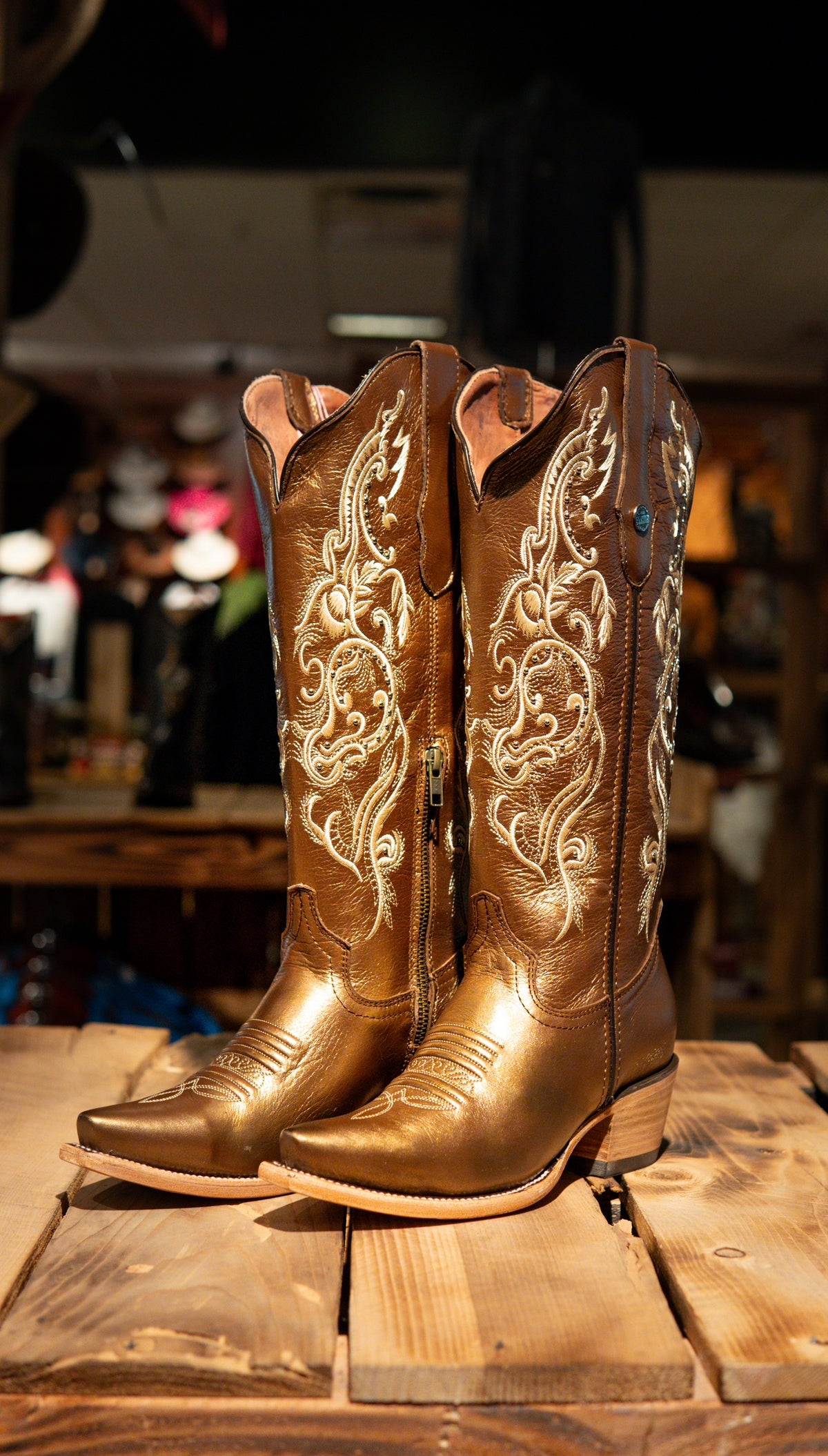 Athiri Ladies Liga Bronce Snip Toe Boots