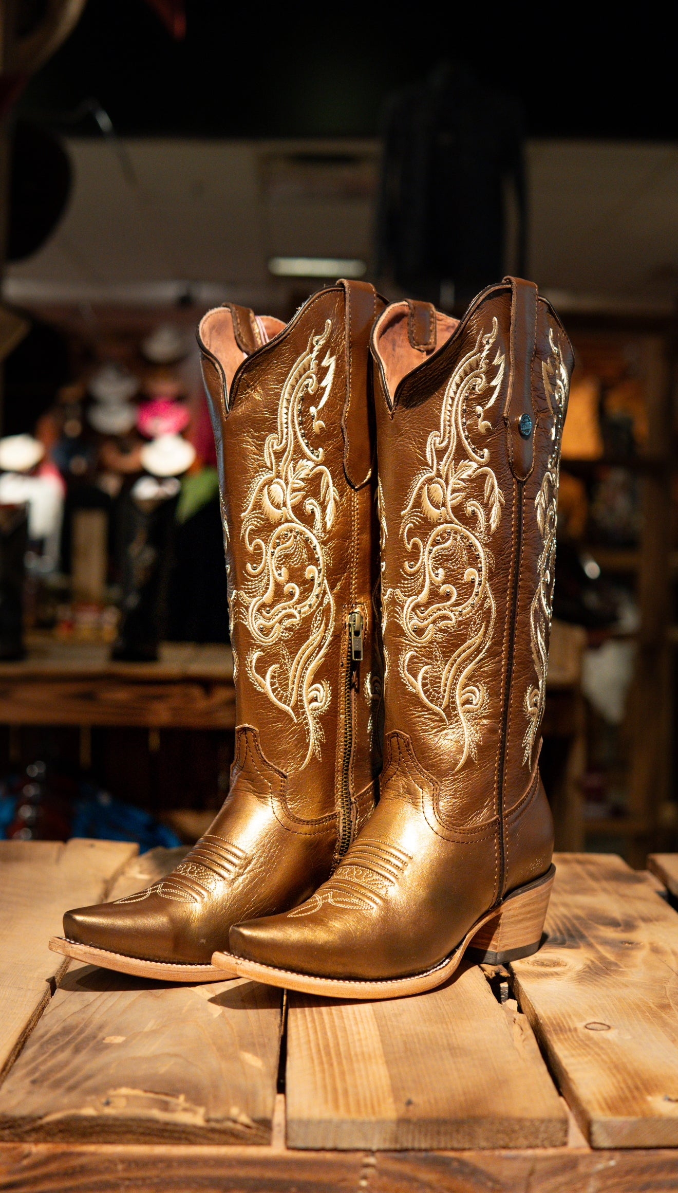 Athiri Ladies Liga Bronce Snip Toe Boots