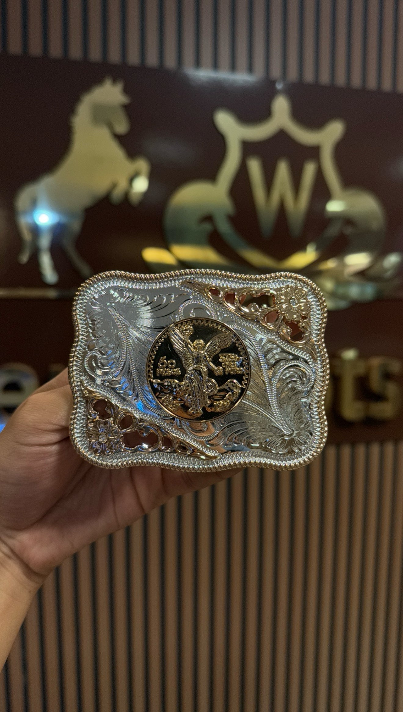 Centenario Coin Rose Gold Buckle