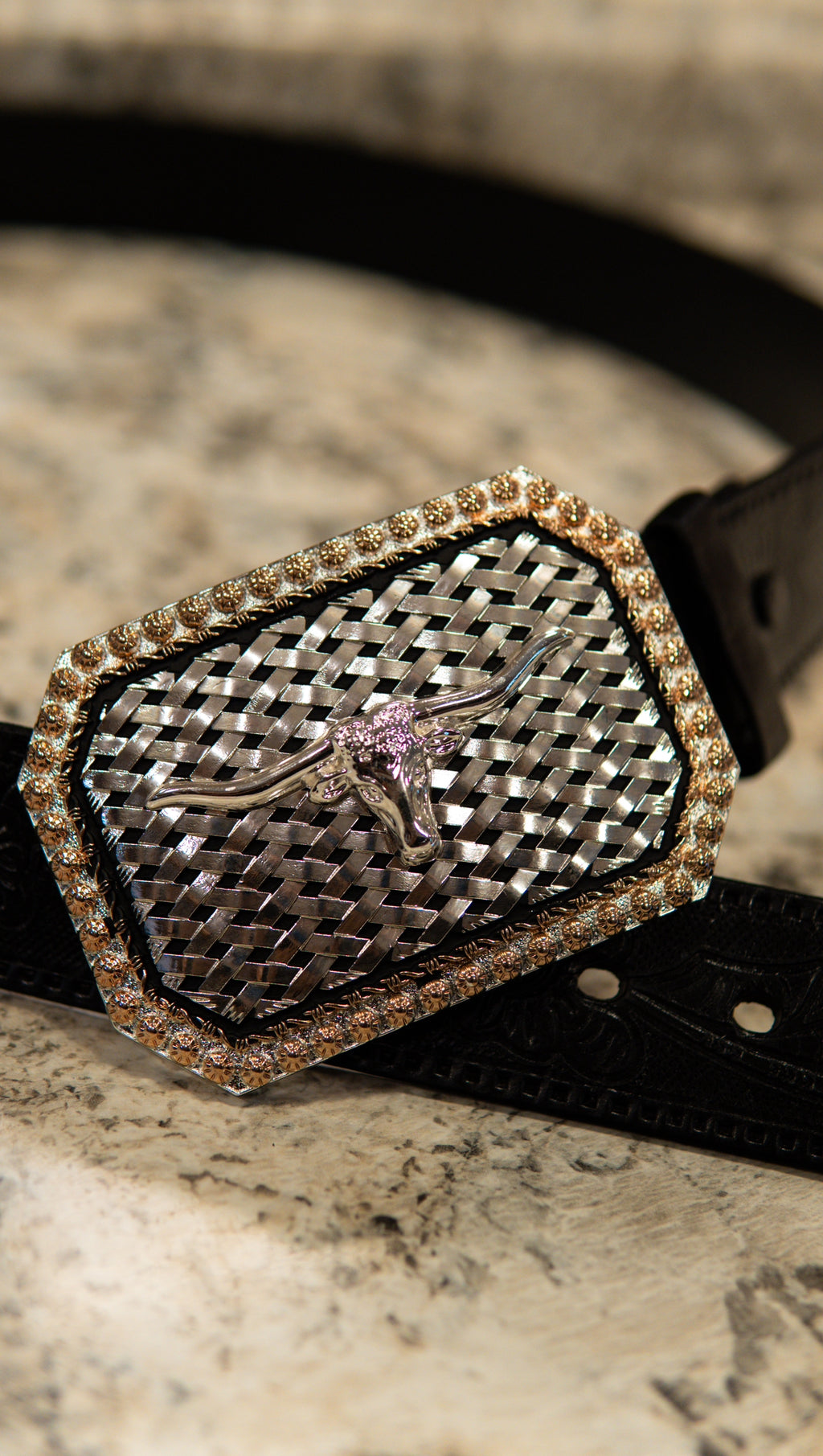 Long Horn Billet Square Western Buckle
