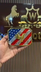 Gallo Patriot Western Belt Buckle