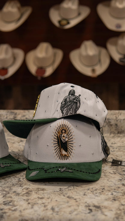 Bigg Boss Snapback Cap San Judas White Chrystal