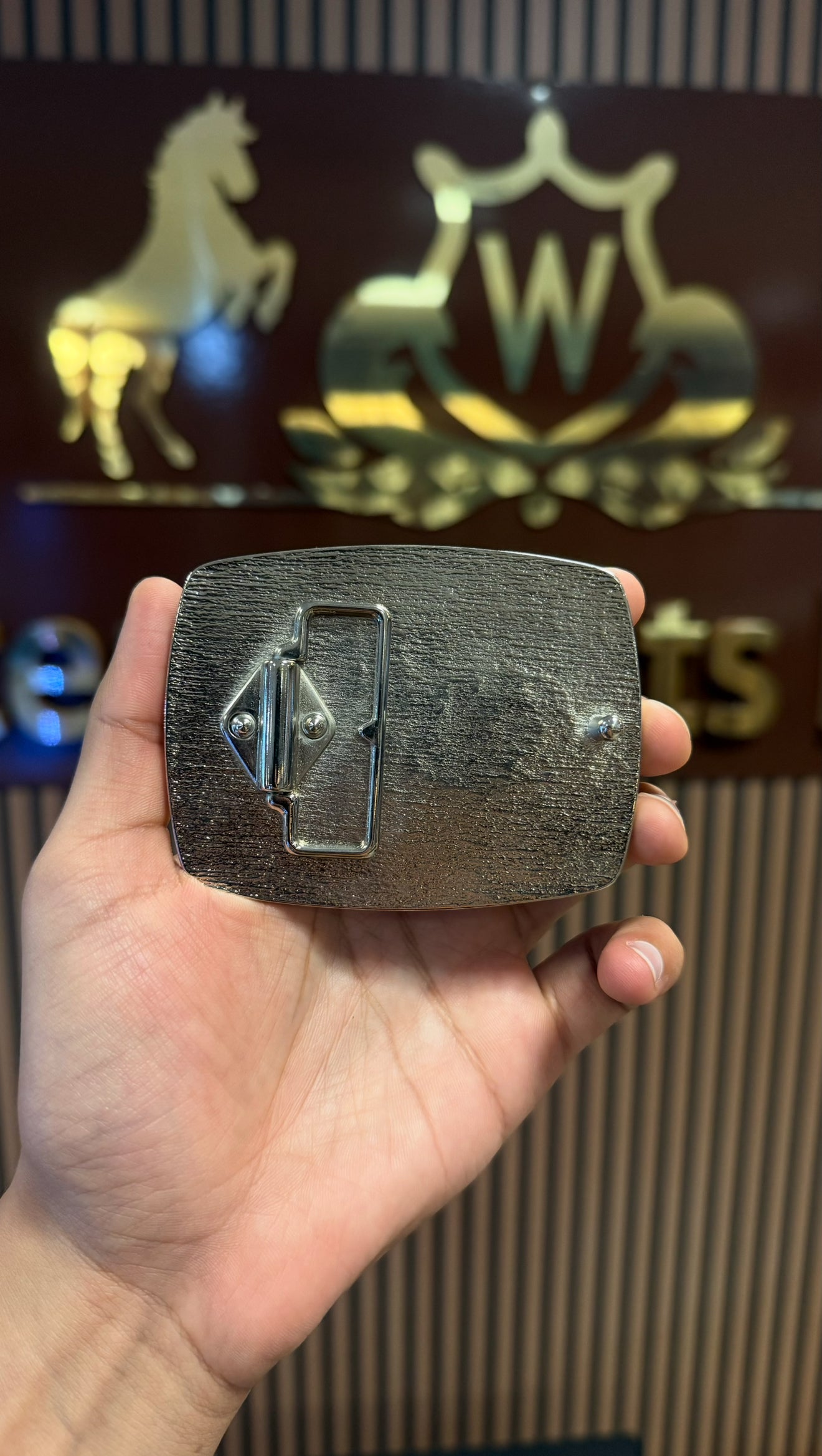 Ostrich Square Black Buckle