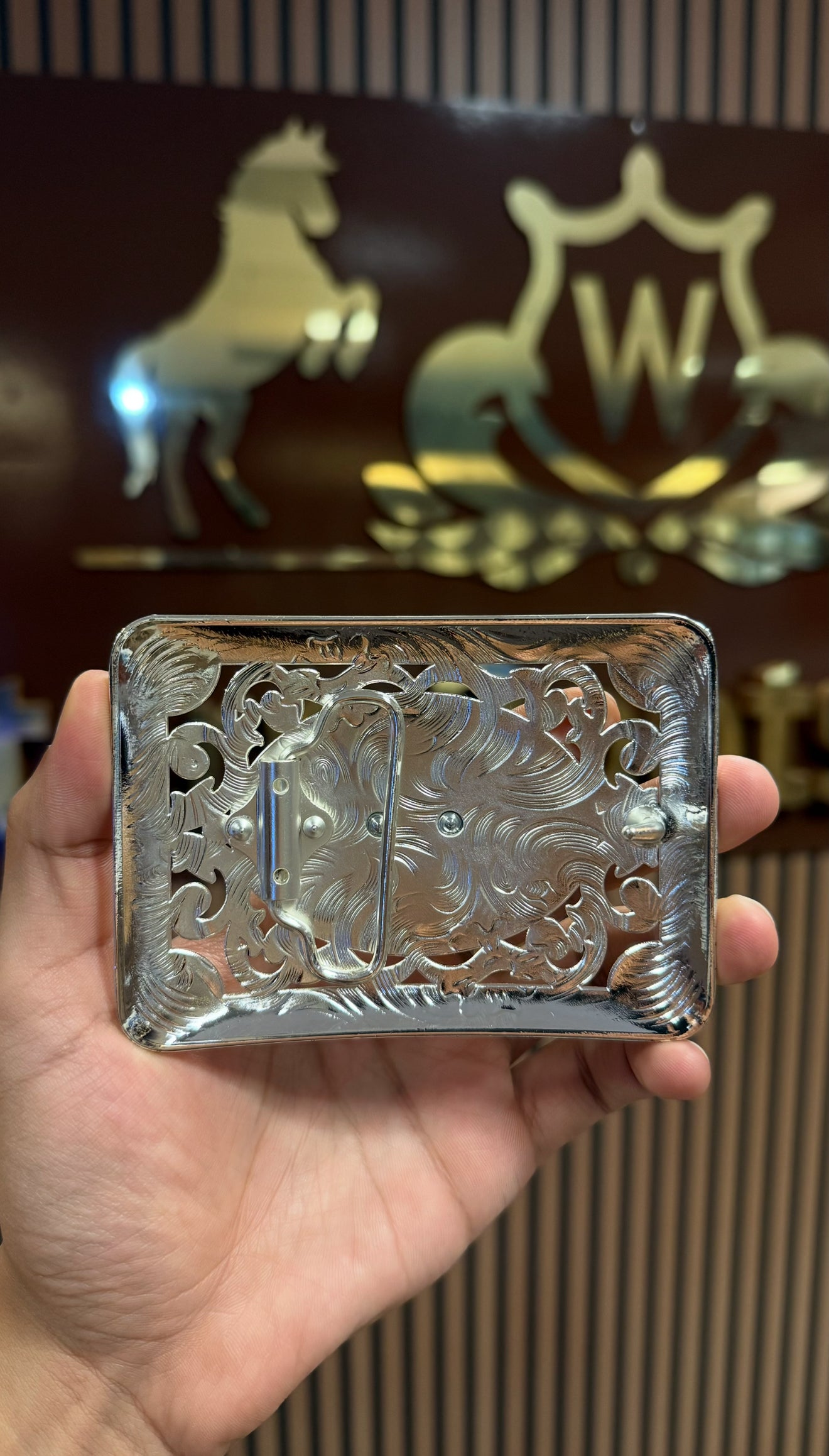 Kneeling Horse Hand Tool Buckle