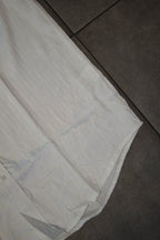 Men’s Long Sleve Button Up - Silky Striped White