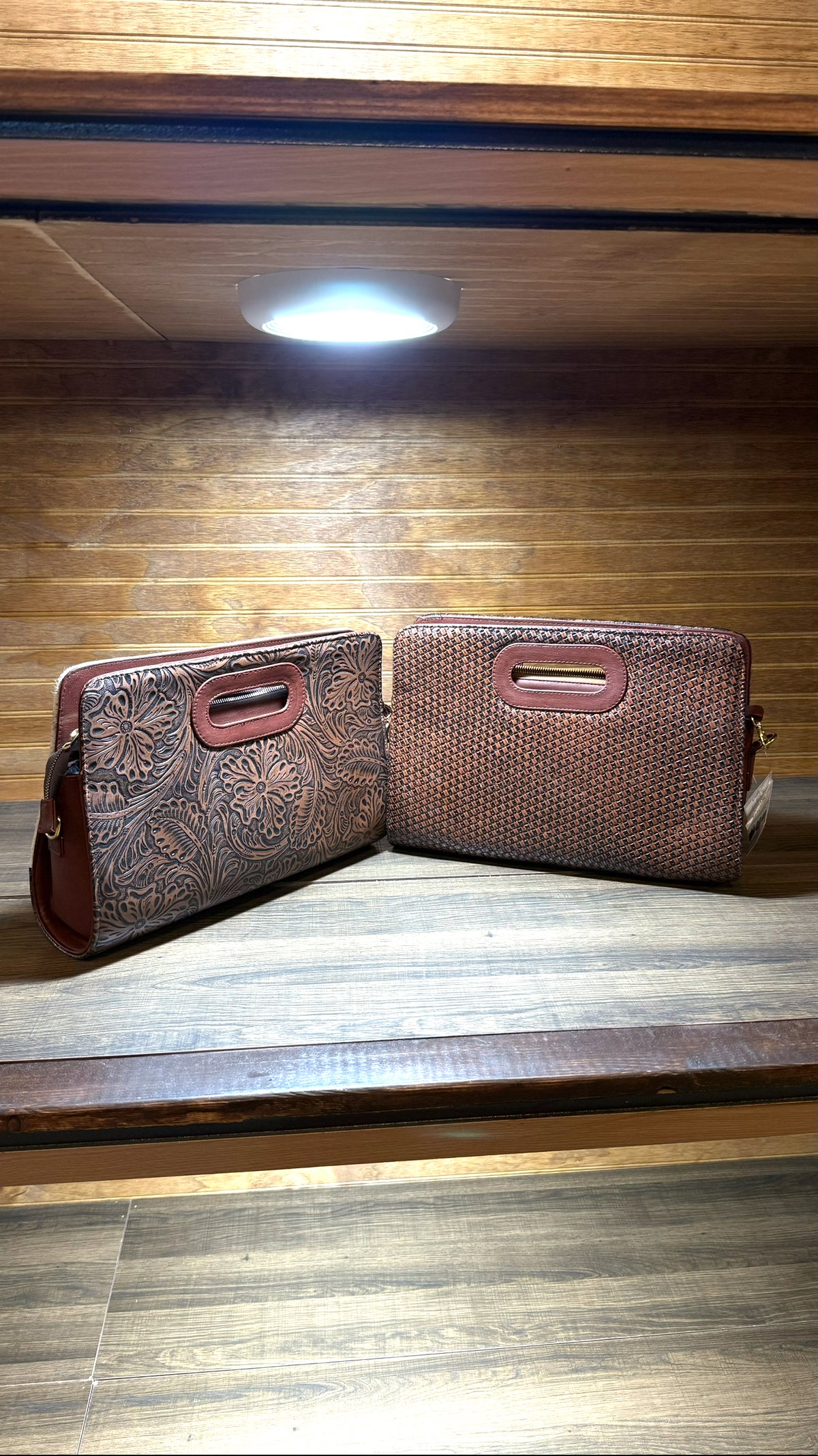 Fabiola White & Brown Women Purses