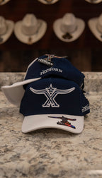 Tex Horn Snapback Cap White Tex Navy