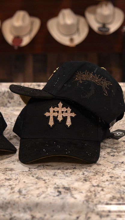 Kevin Hats Snapback Cap Gold Crosses / Cruzes Oro