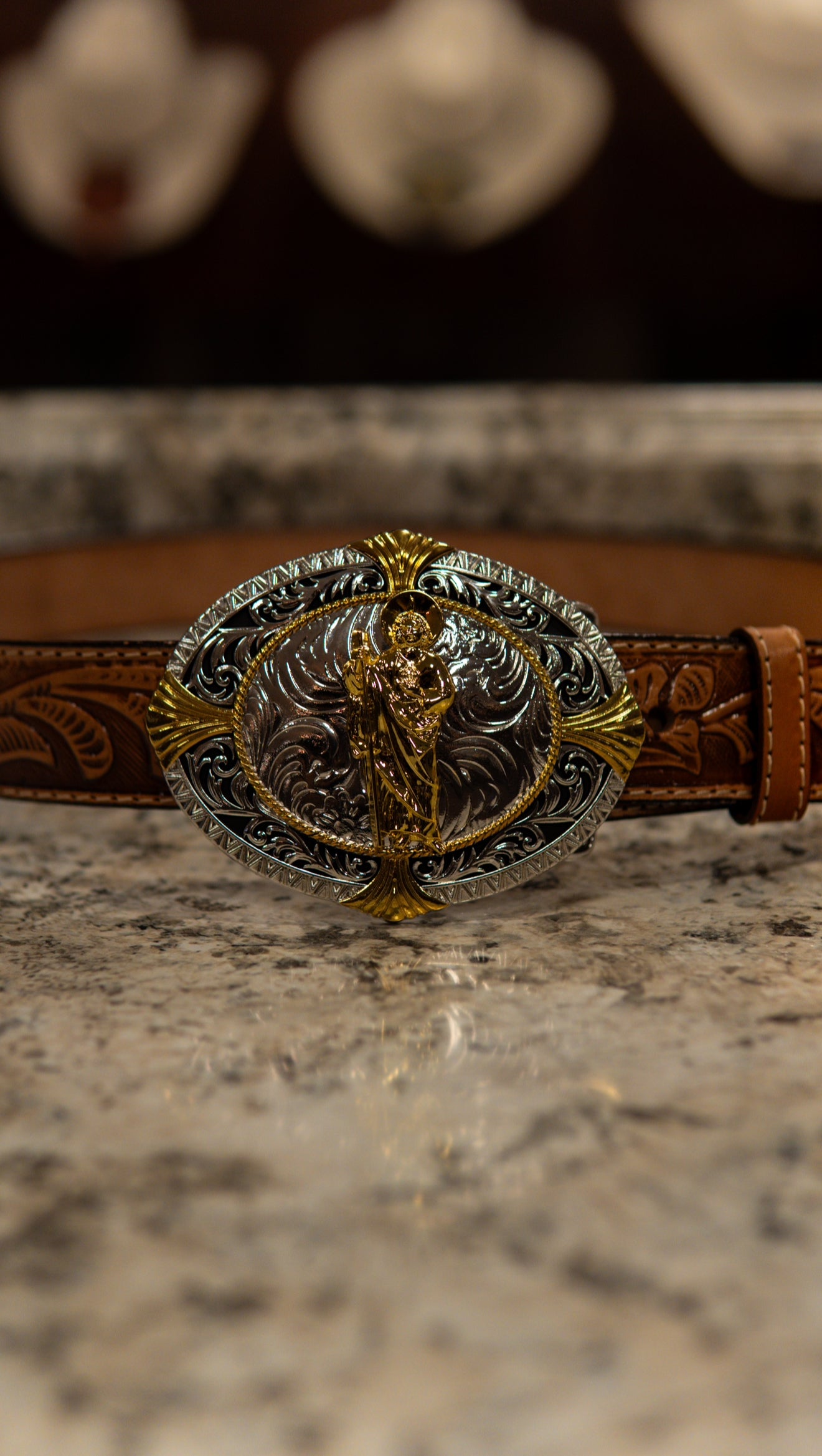 San Judas Emperor Sphere Western Buckle