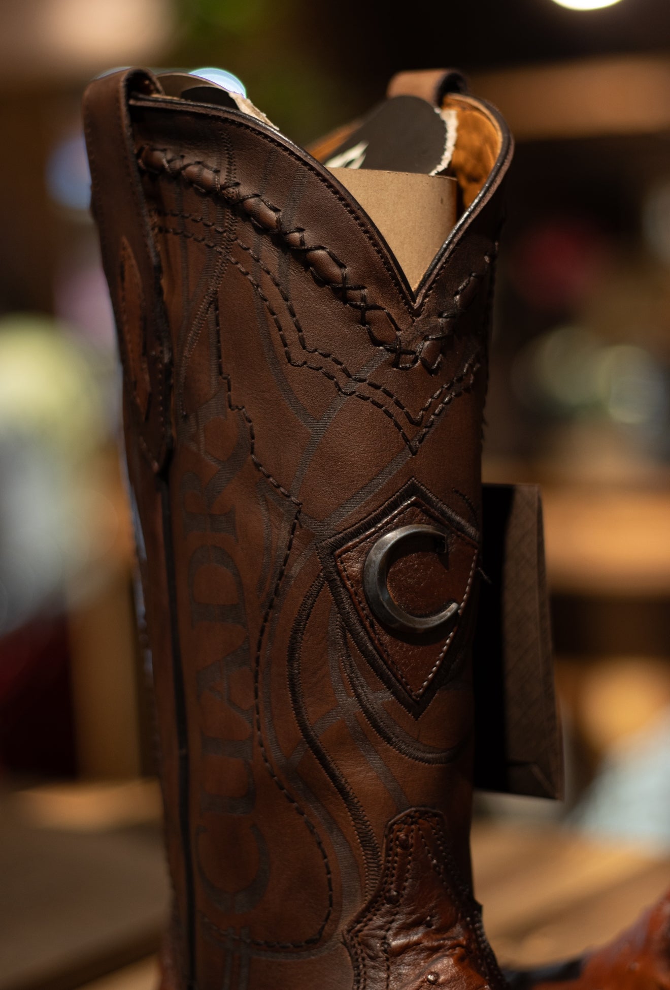 CUADRA-Avestruz Moroni Castańo Square Toe 3Z1OA1