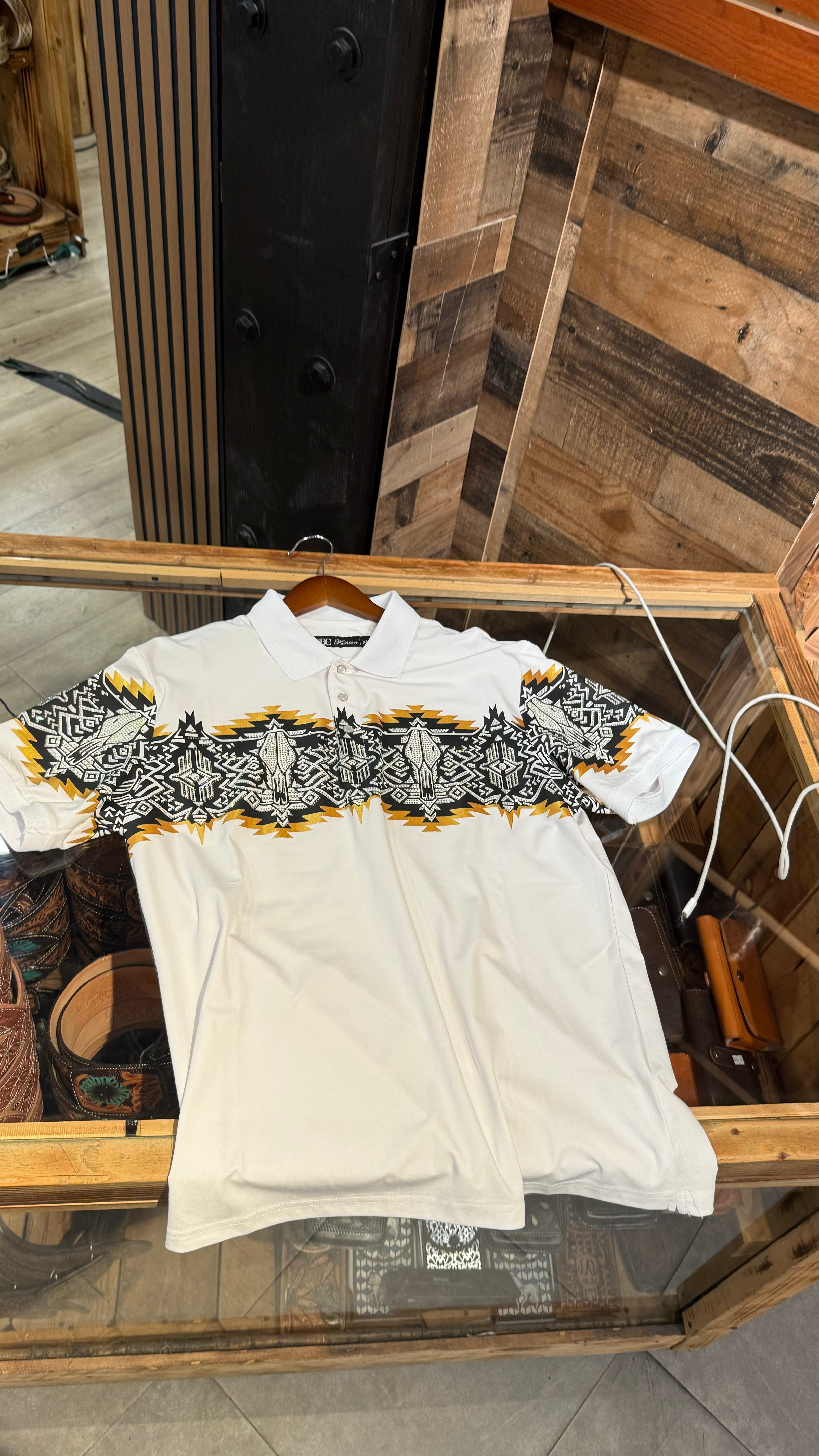 Men’s Polo Button Up “Golden Crystal”