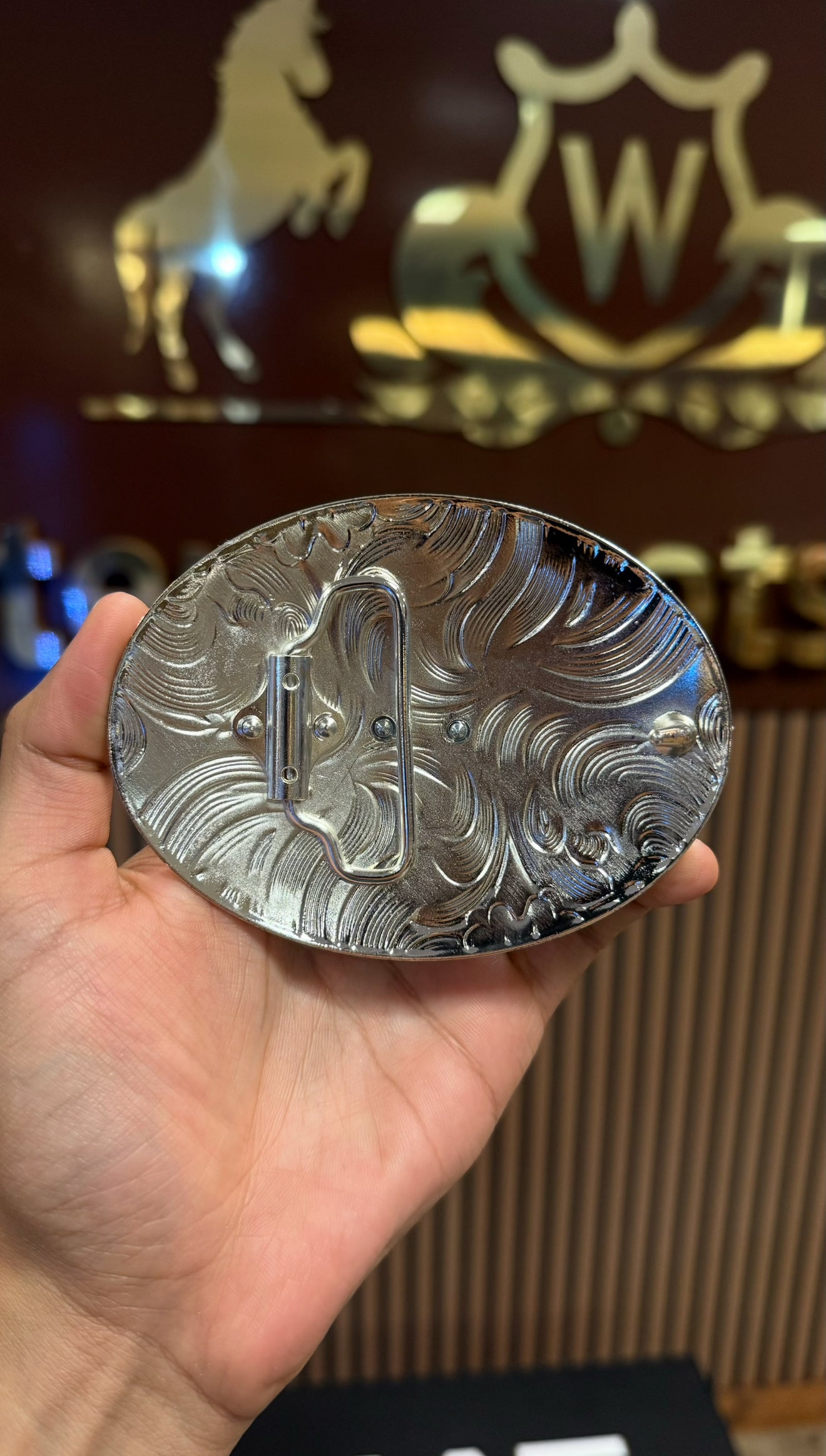 San Judas Sphere Silver Buckle