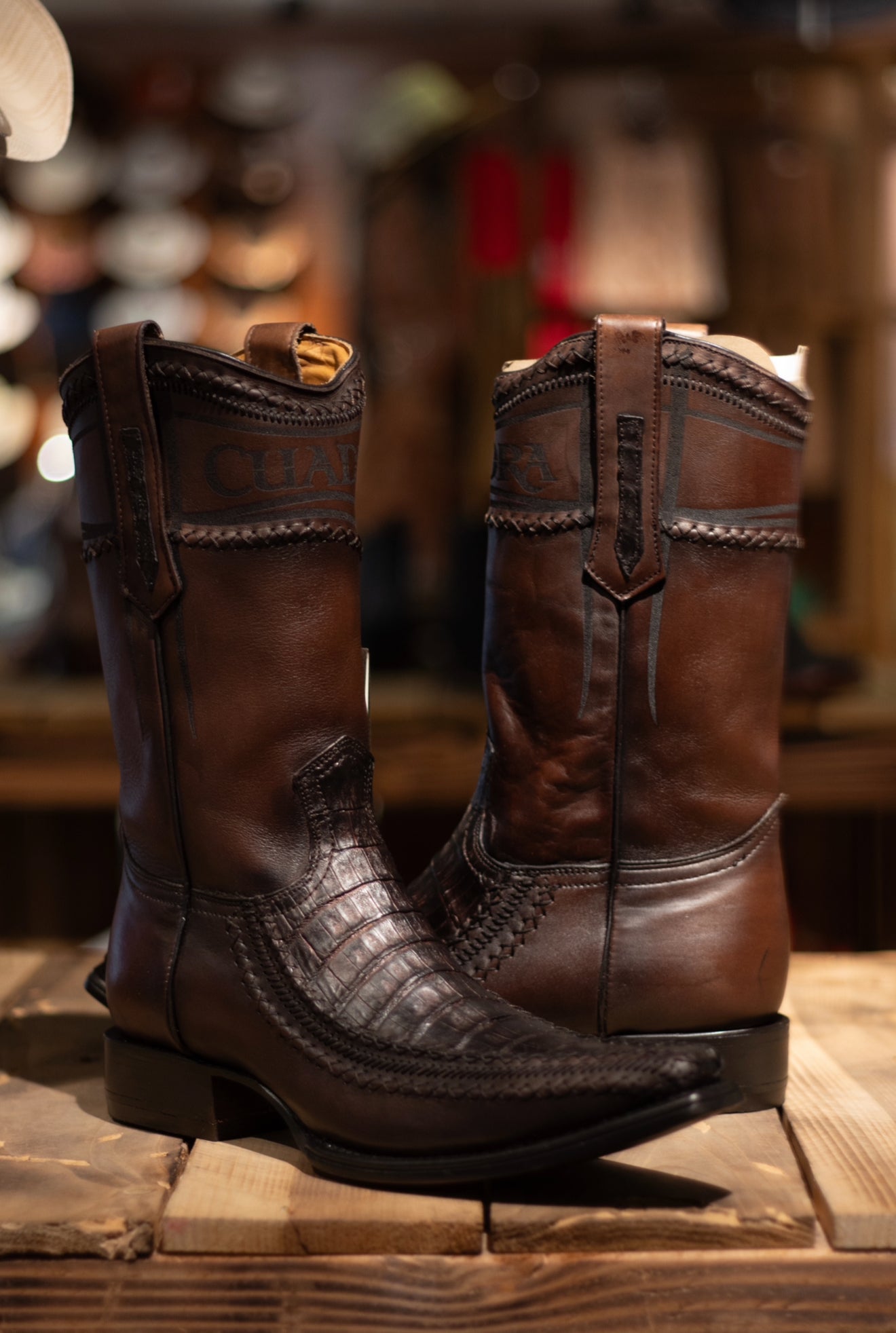 Cuadra - Caiman Belly Paris Cafe Narrow Square Toe 1B1AFC