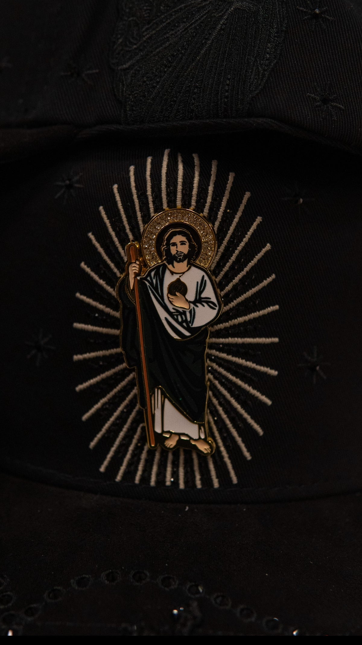 Bigg Boss Snapback Cap San Judas Black Chrystal