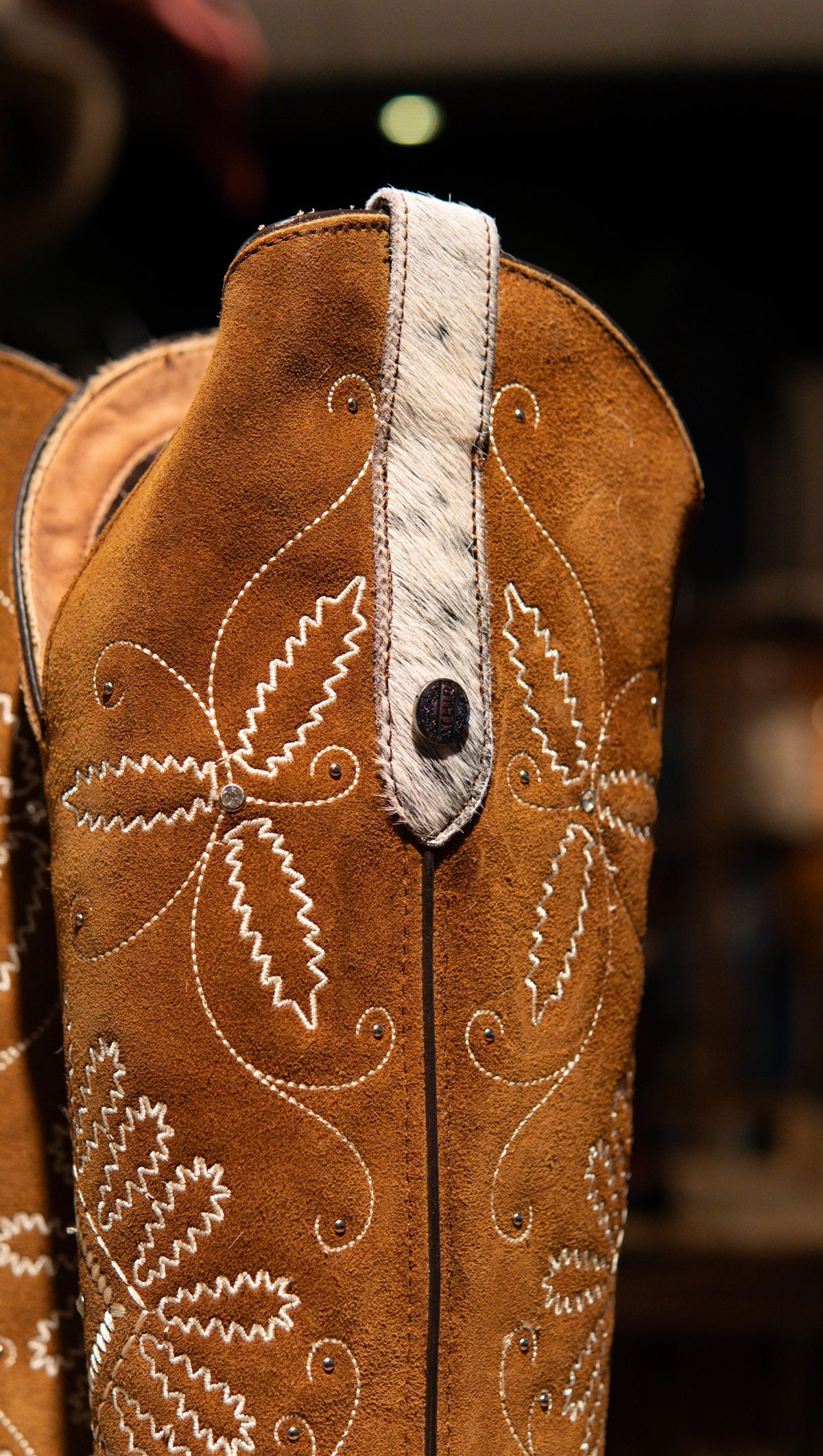 Athiri Ladies Pelo Pinto Cafe Snip Toe Boots