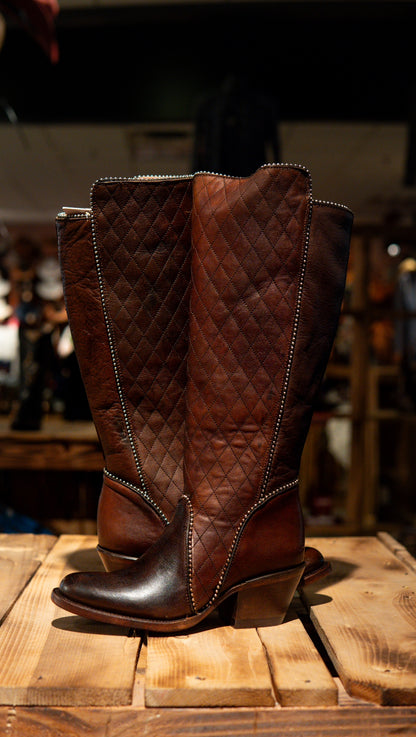 Athiri Ladies Cavalier Choco Round Toe Boots