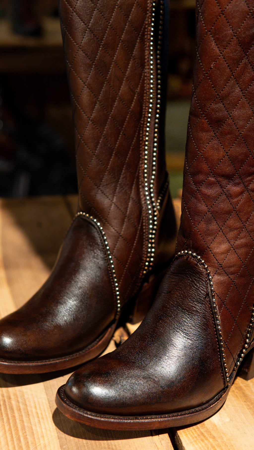 Athiri Ladies Cavalier Choco Round Toe Boots
