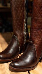 Athiri Ladies Cavalier Choco Round Toe Boots