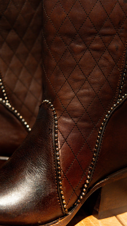 Athiri Ladies Cavalier Choco Round Toe Boots